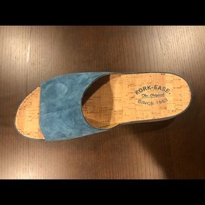 NIB Turquoise Kork-Ease Slide Size 10